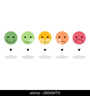 Feedback Design Konzept und Emotionen Vektor Illustration Stock Vektor