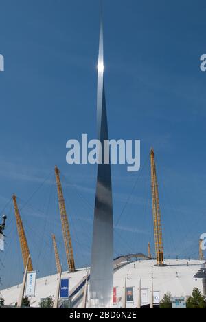 Docklands New Labor Tony Blair Millennium Dome O2 Arena, Peninsula Square, Greenwich Peninsula, London SE10 0DX von Richard Rogers HOK Sport Stockfoto