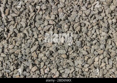 Kleiner grauer Kies als Hintergrund Stockfoto