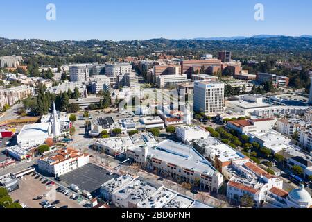 Luftaufnahmen von Westwood Village, Los Angeles, Kalifornien Stockfoto