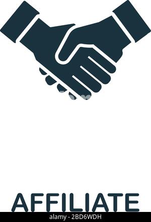 Affiliate-Symbol aus Streaming-Sammlung. Einfaches Affiliate-Symbol für Vorlagen, Webdesign und Infografiken Stock Vektor