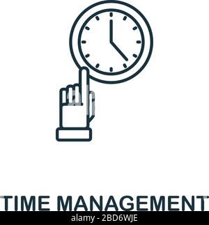 Symbol für Zeitmanagement. Linienformsymbol aus der Sammlung von Produktivitätssymbolen. Time Management Creative Element für Logo, Infografik, ux und ui Stock Vektor