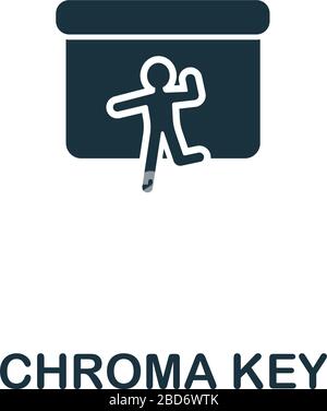 Chroma Key Symbol aus Streaming-Sammlung. Einfaches Chroma Key Symbol für Vorlagen, Webdesign und Infografiken Stock Vektor