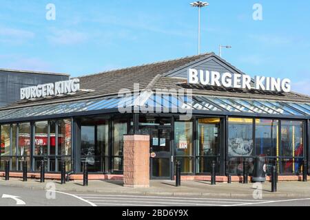 Burger King Restaurant, Carryout und Drive-Thru, Kilmarnock, UK Stockfoto