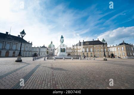 Palast Amalienborg in Kopenhagen, Dänemark. Stockfoto