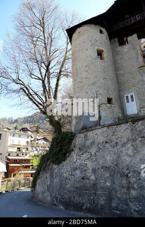 Château de la Comtesse. Saint-Gervais-les-Bains. Savoie. Frankreich. Stockfoto
