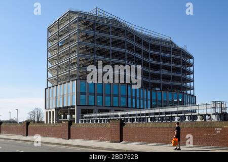 Nottingham, Großbritannien. April 2020. Uk Coronavirus Lockdown Tag 14. Die Stadt Nottingham setzt ihre soziale Distanzierung fort und die Sperrung von Reisen, die nicht unbedingt notwendig sind. Stockfoto