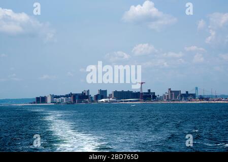 Skyline von Coney Island Stockfoto