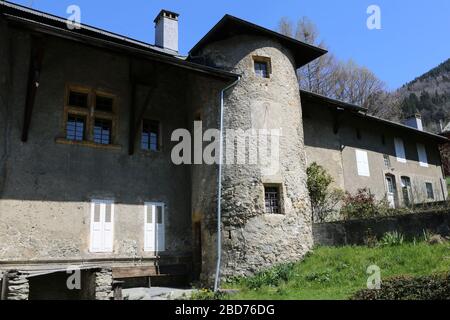 Château de la Comtesse. Saint-Gervais-les-Bains. Savoie. Frankreich. Stockfoto