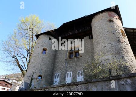 Château de la Comtesse. Saint-Gervais-les-Bains. Savoie. Frankreich. Stockfoto