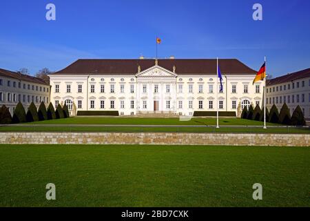 Schloss Bellevue, Sitz des Bundespräsidenten, Berlin Tiergarten, Deutschland Stockfoto