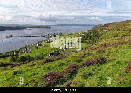 Idrigill & King Edward Pier, Uig Bay, Insel Skye, Schottland, Großbritannien Stockfoto