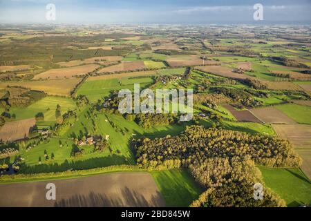 , Golfplatz Stahlberg in Lippetal, 10.10.2014, Luftbild, Deutschland, Nordrhein-Westfalen, Münsterland, Lippetal Stockfoto