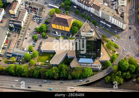 , Arbeitsamt Agentur für Arbeit in der Koernerstraße in Hagen-Mittelstadt, 09.05.2016, Luftaufnahme, Deutschland, Nordrhein-Westfalen, Ruhrgebiet, Hagen Stockfoto