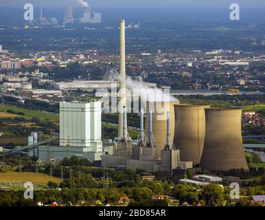 Kohlekraftwerk RWE Power Gersteinwerk in Werne, 24.09.2015, Luftbild, Deutschland, Nordrhein-Westfalen, Ruhrgebiet, Hamm Stockfoto