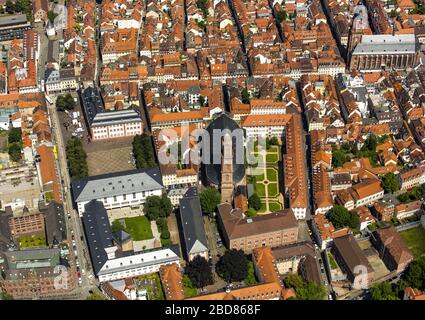 , katholische Kirche Heilig-Geist-Jesuitenkirche in Heidelberg, 15.07.2014, Luftbild, Deutschland, Baden-Württemberg, Heidelberg Stockfoto