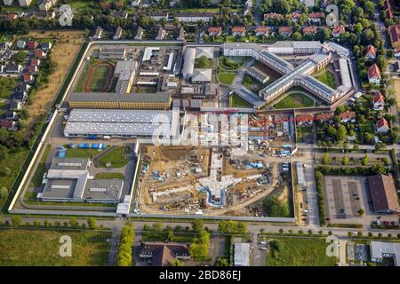 Strafvollzugsanstalt Werl am Langenwiedenweg im Norden von Werl, 05.08.2014, Luftbild, Deutschland, Nordrhein-Westfalen, Werl Stockfoto