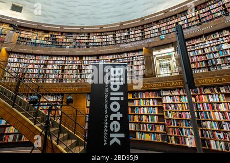 Die Stockholm Public Library alias Stockholms stadsbibliotek in Stockholm, Schweden, Europa Stockfoto