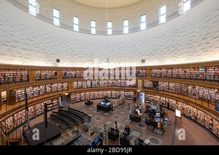 Die Stockholm Public Library alias Stockholms stadsbibliotek in Stockholm, Schweden, Europa Stockfoto