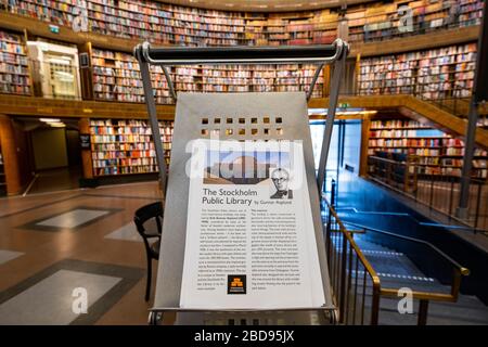 Die Stockholm Public Library alias Stockholms stadsbibliotek in Stockholm, Schweden, Europa Stockfoto