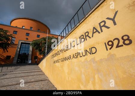 Die Stockholm Public Library alias Stockholms stadsbibliotek in Stockholm, Schweden, Europa Stockfoto