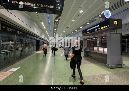 Odeplan U-Bahn-Station in Stockholm, Schweden, Europa Stockfoto