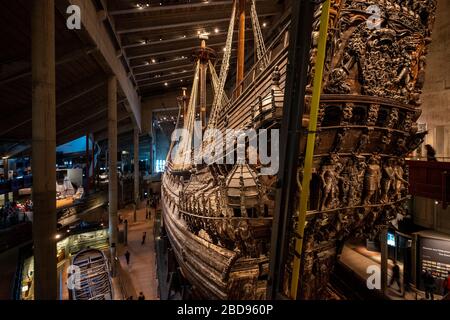 Vasa Kriegsschiff im Vasa Museum in Stockholm, Schweden, Europa Stockfoto