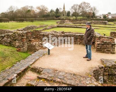 Antike römische Siedlung bei Wall, in der Nähe von Lichfield, Staffordshire, UKFall Stockfoto