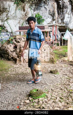 Tana Toraja in Süd-Sulawesi ist einer der Höhepunkte des indonesischen Tourismus. Die Region ist berühmt mit ihrer Kultur und ihrem lokalen Brauch Stockfoto