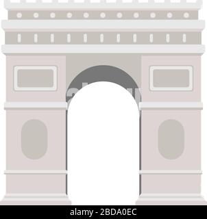 Arc de Triomphe - Frankreich , Paris / weltberühmte Bauwerke Vektorgrafiken. Stock Vektor