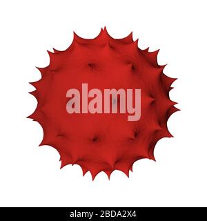 Abbildung eines Virus - 3D gerendert - isoliert im Hintergrund Stockfoto