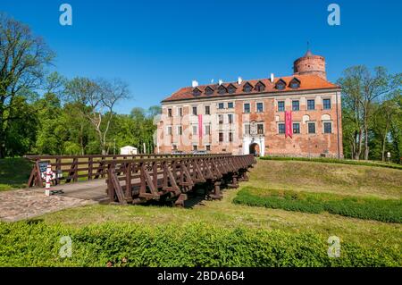 Schloss in Uniejow, Wojewodschaft Lodz, Polen. Stockfoto