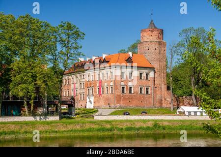 Schloss in Uniejow, Wojewodschaft Lodz, Polen. Stockfoto