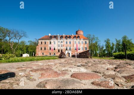 Schloss in Uniejow, Wojewodschaft Lodz, Polen. Stockfoto