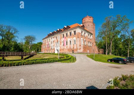 Schloss in Uniejow, Wojewodschaft Lodz, Polen. Stockfoto