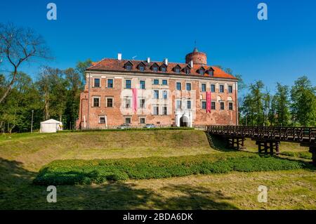 Schloss in Uniejow, Wojewodschaft Lodz, Polen. Stockfoto