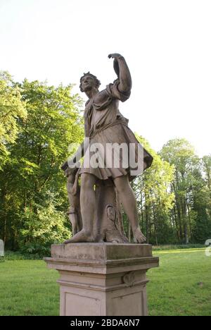 Dianas Skulptur. Walewice, Wojewodschaft Lodz, Polen. Stockfoto