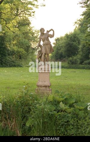 Dianas Skulptur. Walewice, Wojewodschaft Lodz, Polen. Stockfoto