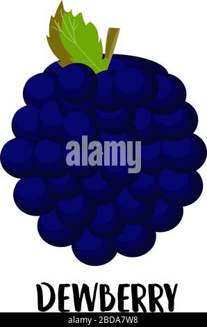 Abbildung: Süßes, starrendes Maskottchen aus Beere isoliert auf hellem Hintergrund. Flaches Design für Ihr Maskottchen-Branding. Stock Vektor