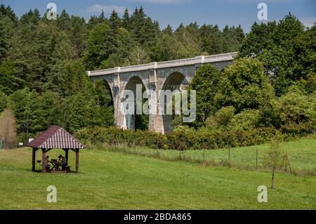 Stanczyki Bridges. Stanczyki, Womi-Masuren-Wojewodschaft, Polen. Stockfoto