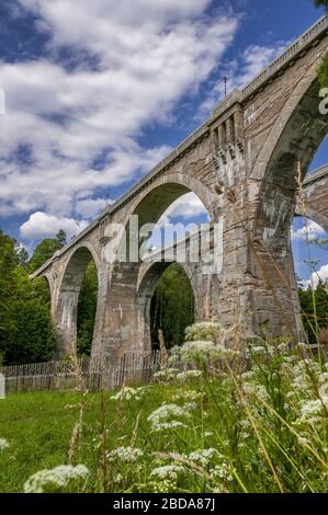 Stanczyki Bridges. Stanczyki, Womi-Masuren-Wojewodschaft, Polen. Stockfoto