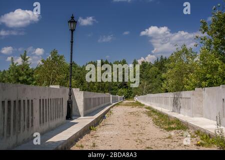 Stanczyki Bridges. Stanczyki, Womi-Masuren-Wojewodschaft, Polen. Stockfoto