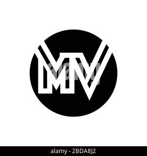 Erste MV Brief Logo Design vector Template. Abstrakte Buchstaben MV Logo Design Stock Vektor