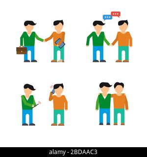 Flache Geschäftsleute Stock Vektor