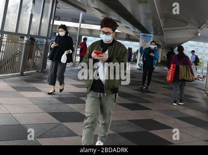 Hongkong während der Covid-19-Pandemie. Stockfoto