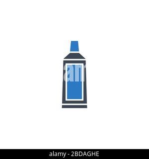 Symbol für die Vektorgyphe der Zahnpasta Tube. Stock Vektor