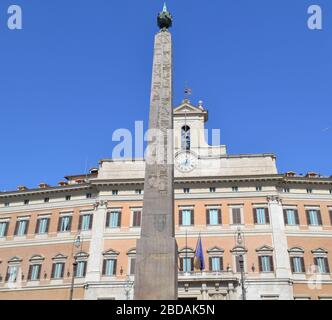 Obelisk von Montecitorio Stockfoto