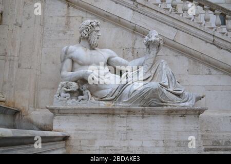 Tiber River God Skulptur in den Kapitolinischen Museen Stockfoto