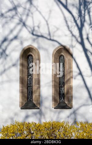 Architektonisches Detail einer gotischen Kirche in der Stadt Martin, Slowakei. Stockfoto