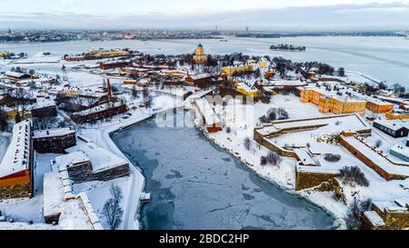 Festung Suomenlinna in Helsinki, Finnland Stockfoto